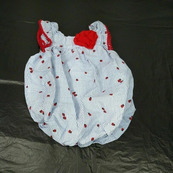 Baby Essentials Romper Girls Size 6 Mo Lady Bug - Picture 2 of 7